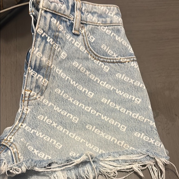 Alexander Wang Light Blue Denim Shorts - Picture 4 of 4
